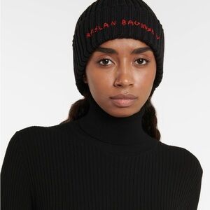 Ruslan Baginskiy RB Beanie Wool Hat 
Black Color with Red Logo